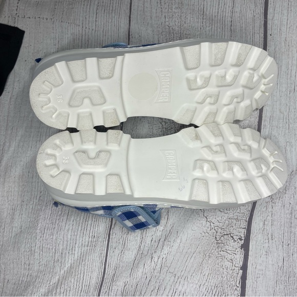 Big Kids Girls 5.5/38 Camper Brutus Blue White Mary Jane Shoes - Picture 6 of 6